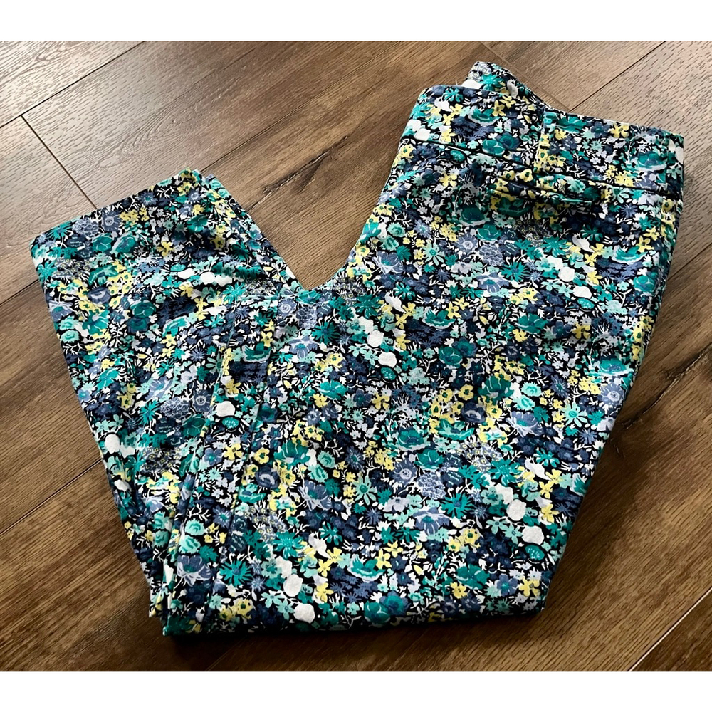 Loft Marisa the Riviera pants cropped floral size 12